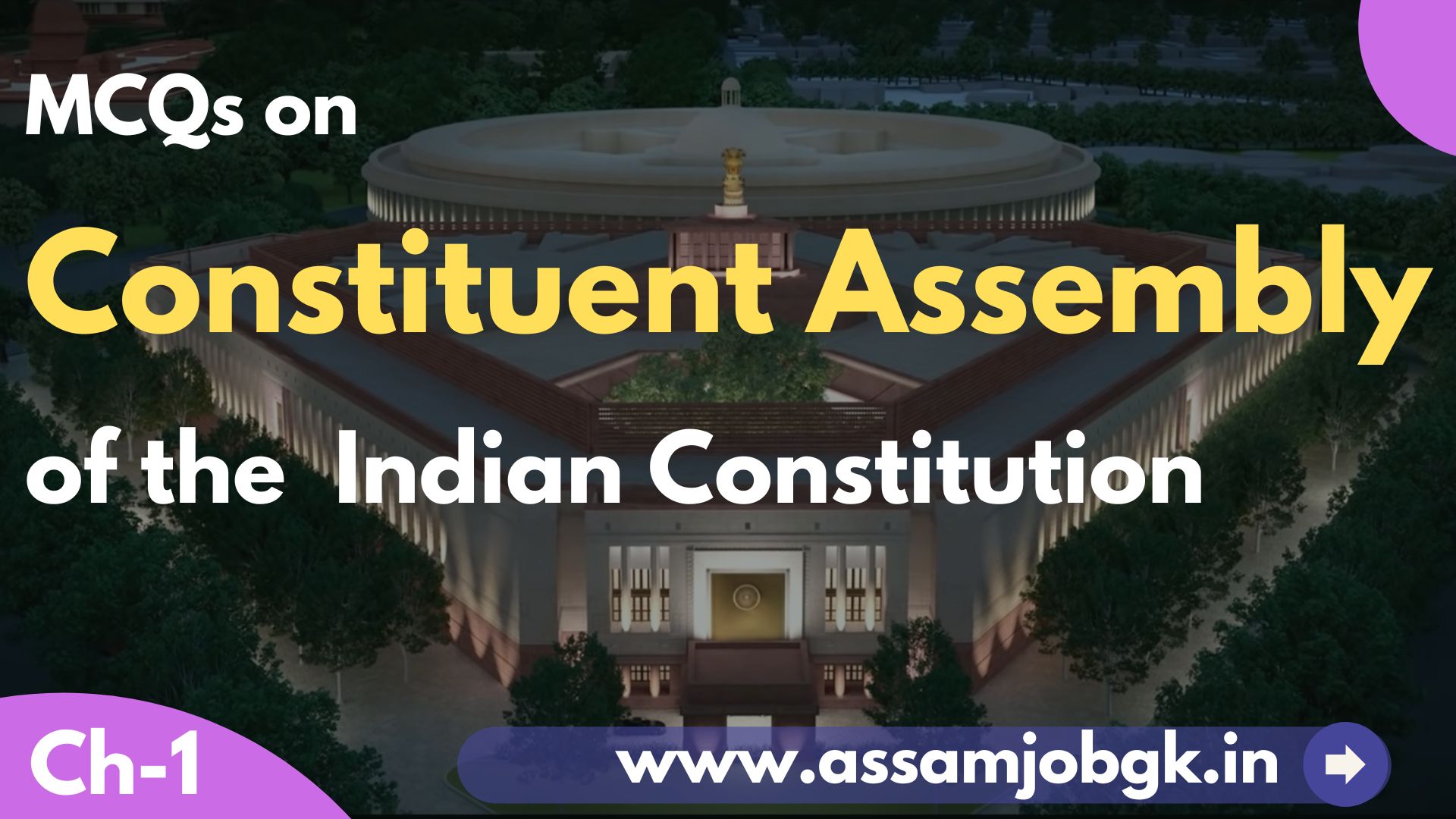 Constituent Assembly Of India MCQ - Grow GK