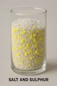 Homogeneous Mixture of  Salt and Sulphur 