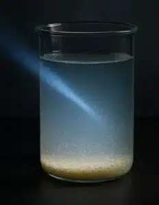 Tyndall effect of a suspension