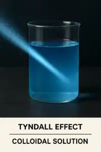 Tyndall effect a colloidal solution