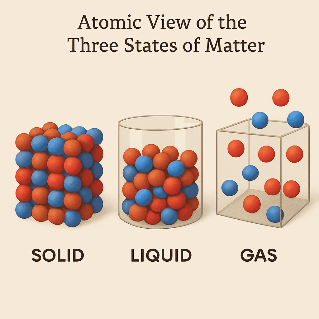 he Atomic View of the Three States of Matter