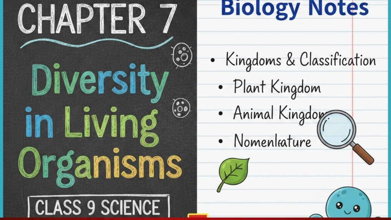 Notes on Chapter 7: Diversity in Living Organisms-Class 9 Science