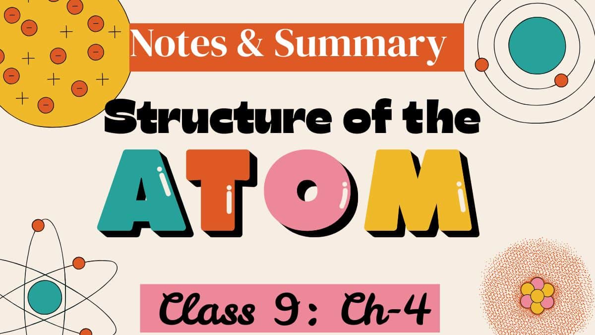 Notes on Structure of the Atom-Class 9 Science